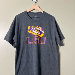 LSU Tiger Eye Graphic Men's T-Shirt - Charcoal